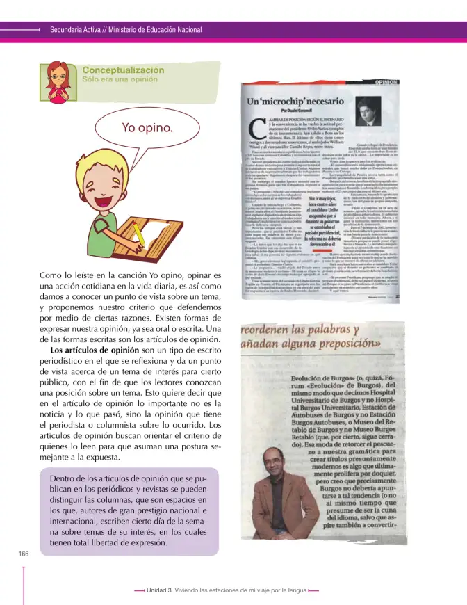 Página 166 de Lenguaje 7° · Secundaria Activa
