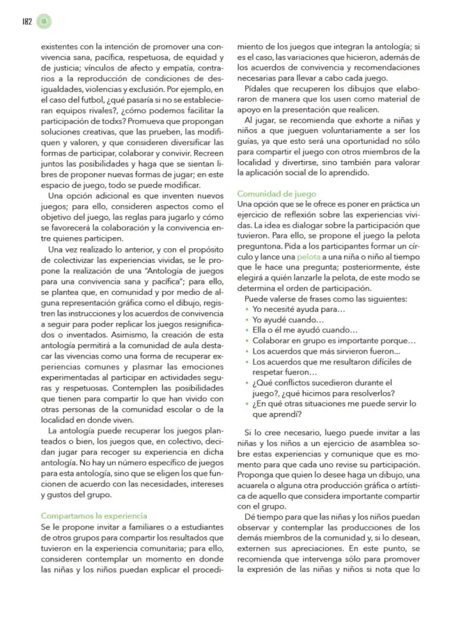 Página 183 de Modalidades de trabajo para la acción transformadora y el codiseño Libro de Educación Preescolar Grado 1°, 2°, 3° Ciclo Escolar 2025 - 2026