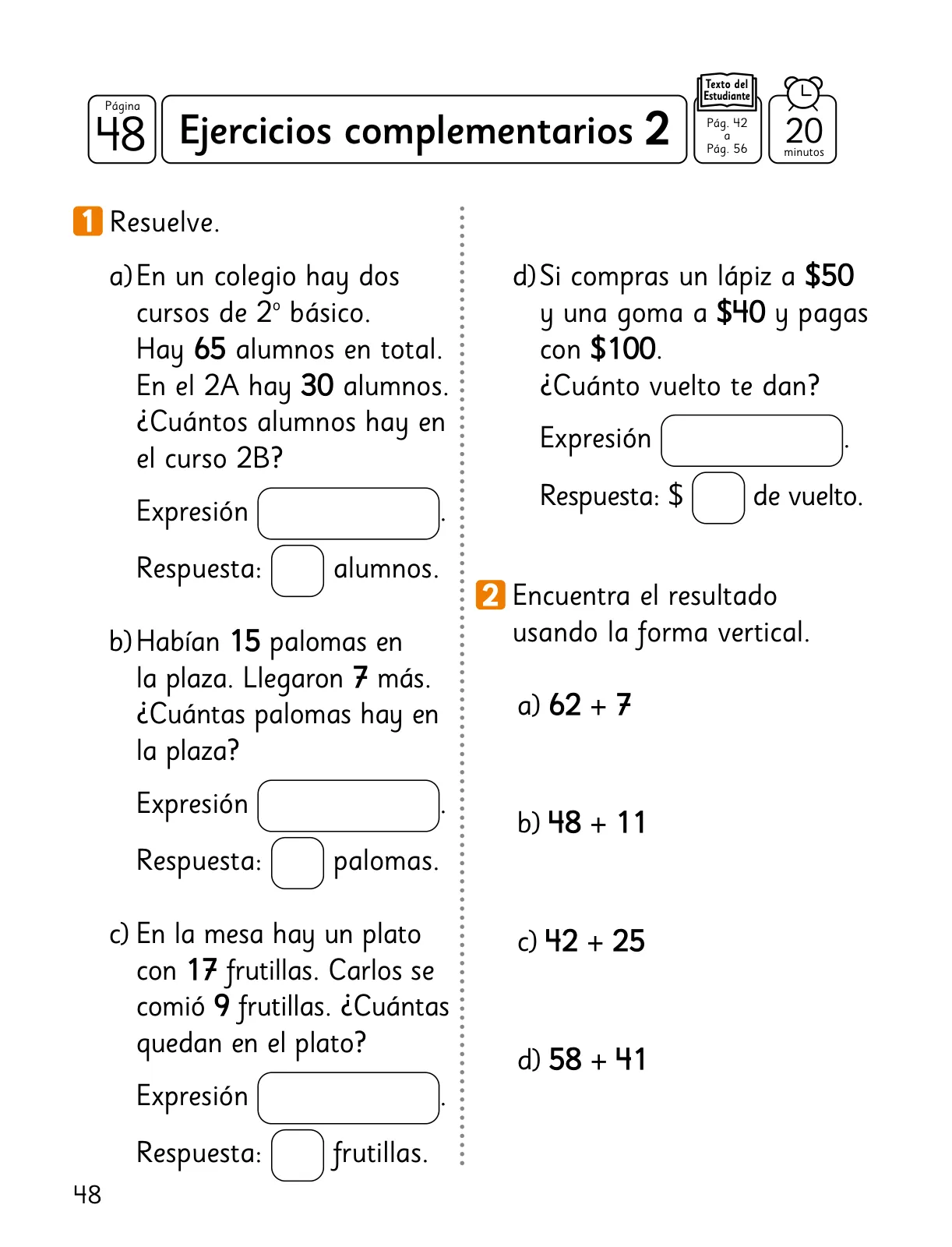 Página 49 de Sumo Primero – Segundo Básico | Texto del Estudiante MINEDUC – Descargar PDF · 2024