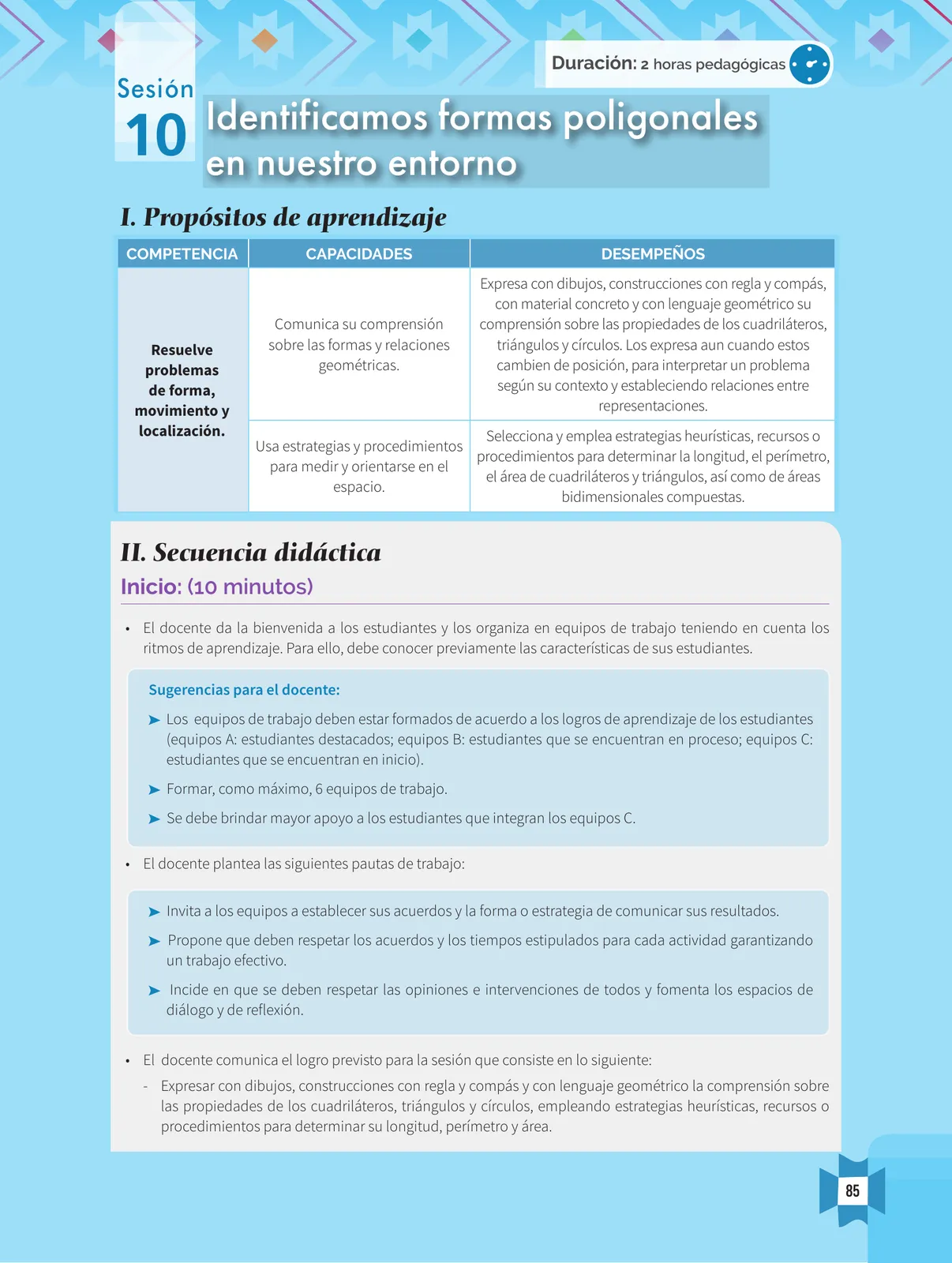 Miniatura página 87 de Resolvamos problemas 1 : manual para el docente 2018 · 2018