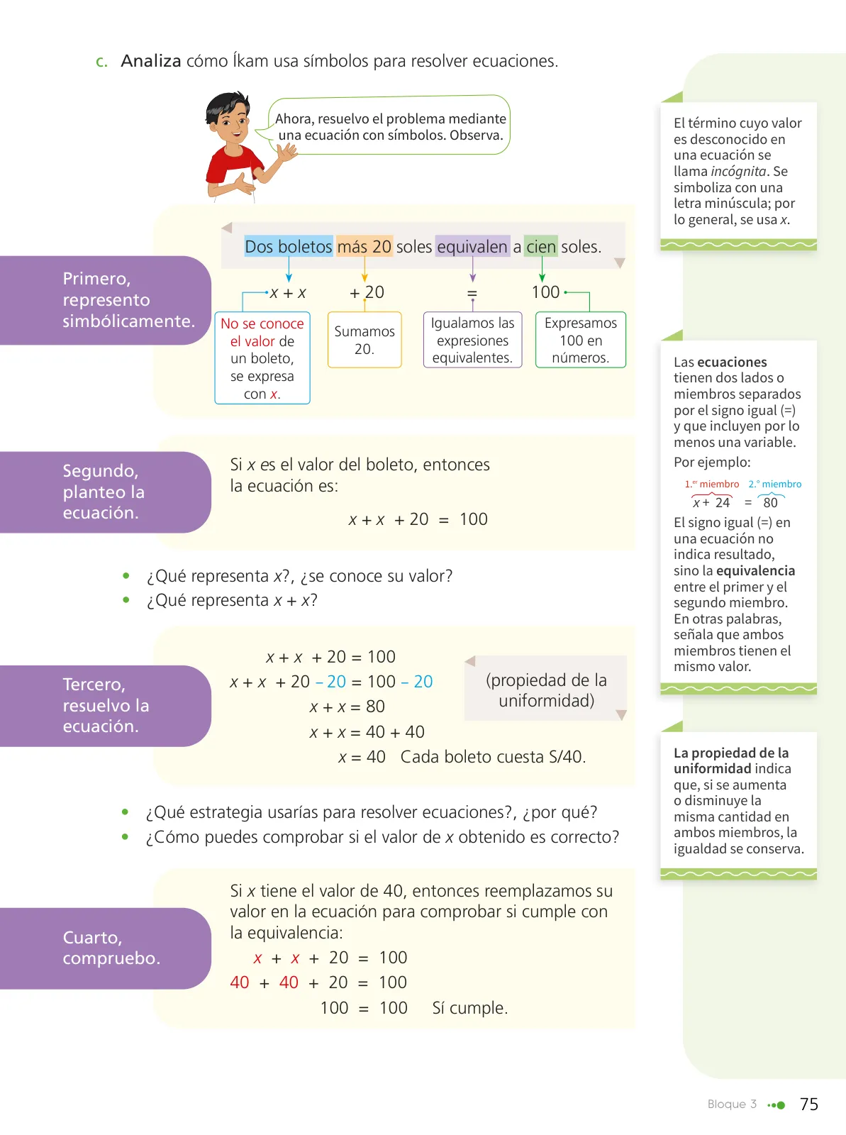Miniatura página 77 de Texto de Matemática 5. Quinto grado de Primaria · 2024