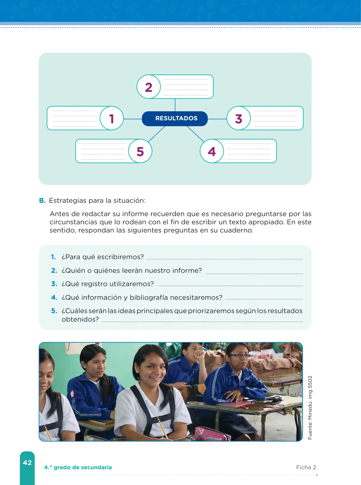 Miniatura página 44 de Fichas de aprendizaje de Comunicación 4 · 2024