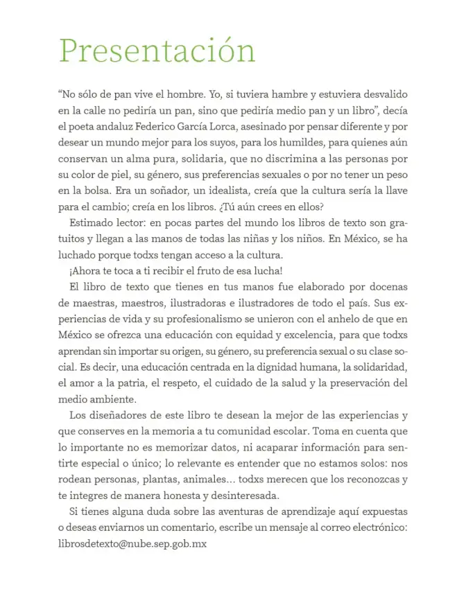 Página 4 de Múltiples lenguajes. Libro de Educación Primaria Grado 4° Ciclo Escolar 2025 - 2026