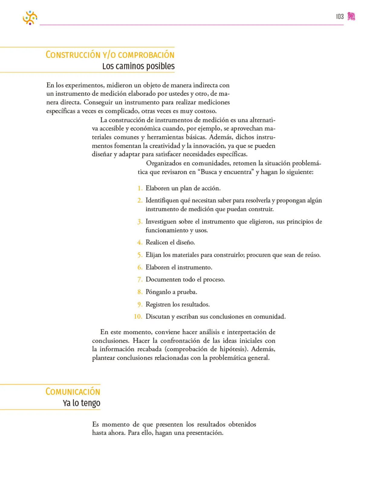 Página 104 de Colección Sk´asolil. Nuestro libro de proyectos. Libro de Educación Secundaria Grado 2° Ciclo Escolar 2025 - 2026