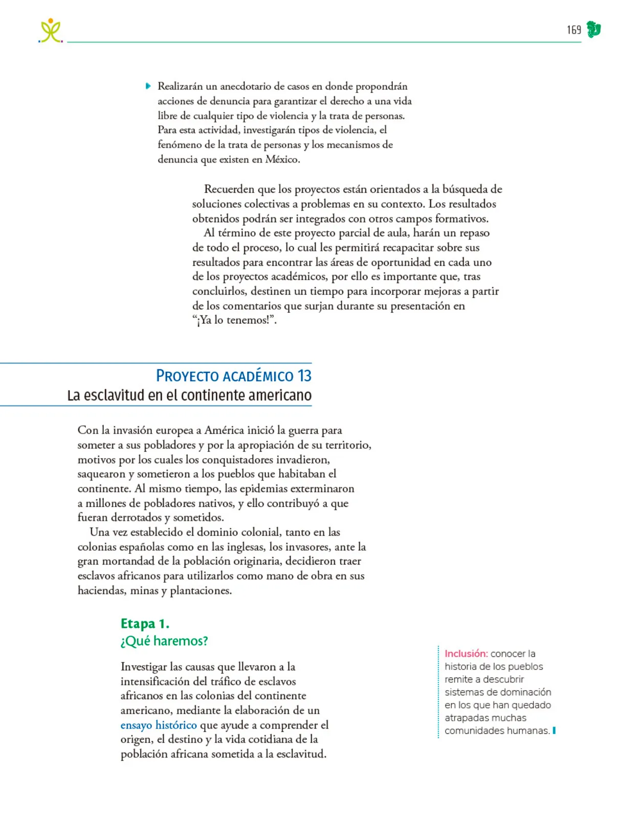 Página 170 de Colección Nanahuatzin. Nuestro libro de Proyectos.  Tomo II.  Libro de Educación Telesecundaria Grado 3°  Ciclo Escolar 2025 - 2026