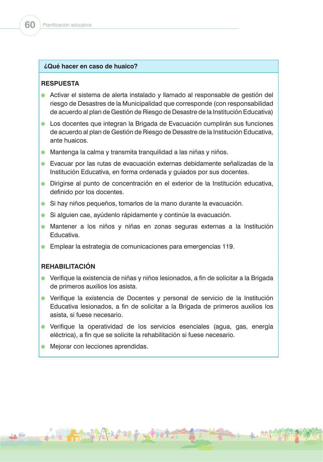 Página 62 de Orientaciones para el funcionamiento de las cunas y cunas jardín que brindan el servicio de educación y cuidado diurno con atención integral para niñas y niños de 12 a 36 meses : guía del servicio y protocolos · 2024