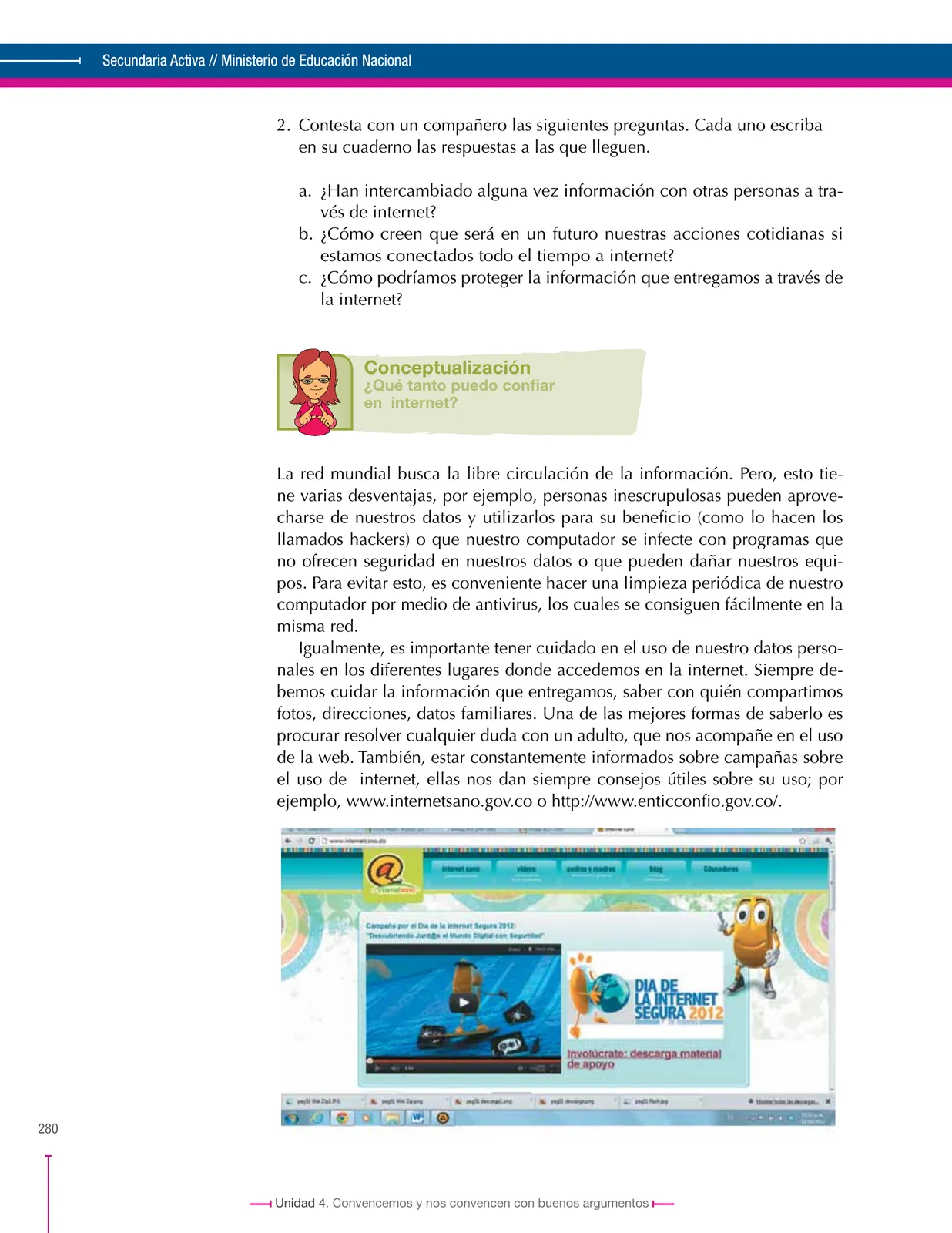 Miniatura página 280 de Lenguaje 9° · Secundaria Activa