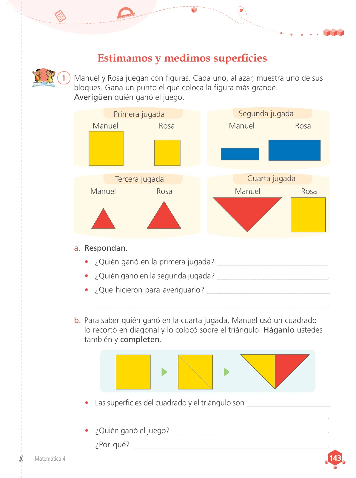 Miniatura página 145 de Matemática 4 : cuaderno de trabajo para cuarto grado de Educación Primaria 2019 · 2019