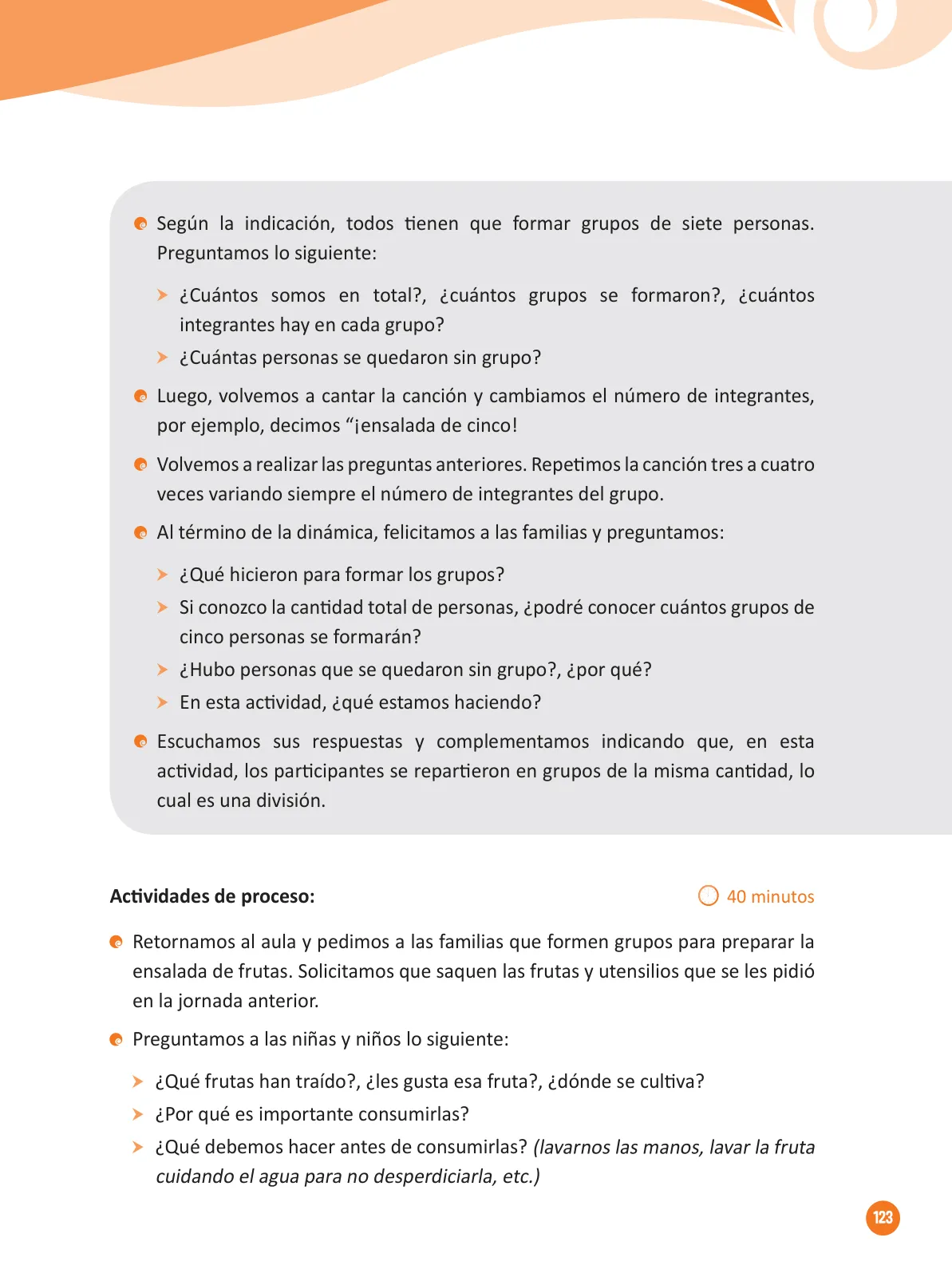 Miniatura página 125 de Guía para el trabajo docente con las familias del ciclo IV de Primaria · 2016