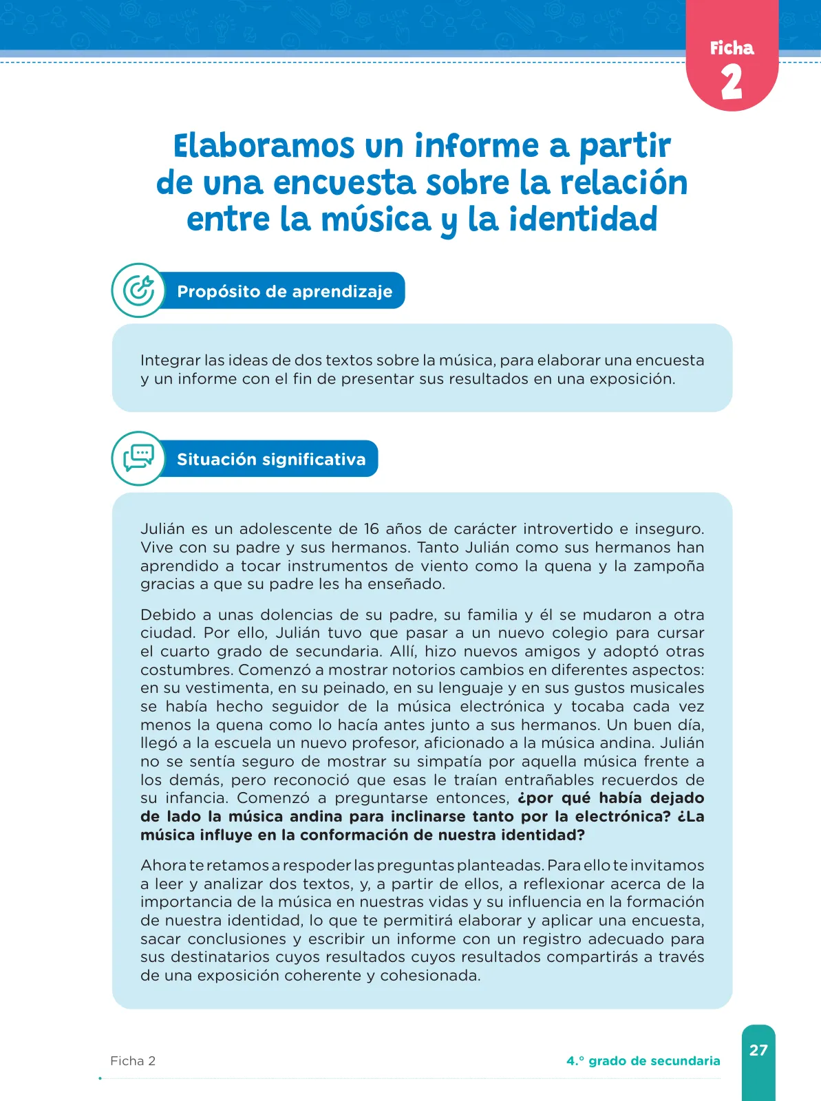 Miniatura página 29 de Fichas de aprendizaje de Comunicación 4 · 2024