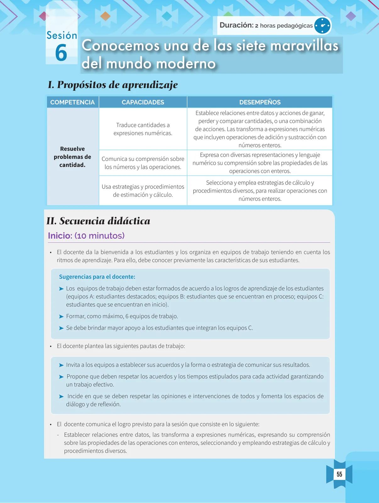 Página 57 de Resolvamos problemas 1 : manual para el docente 2018 · 2018