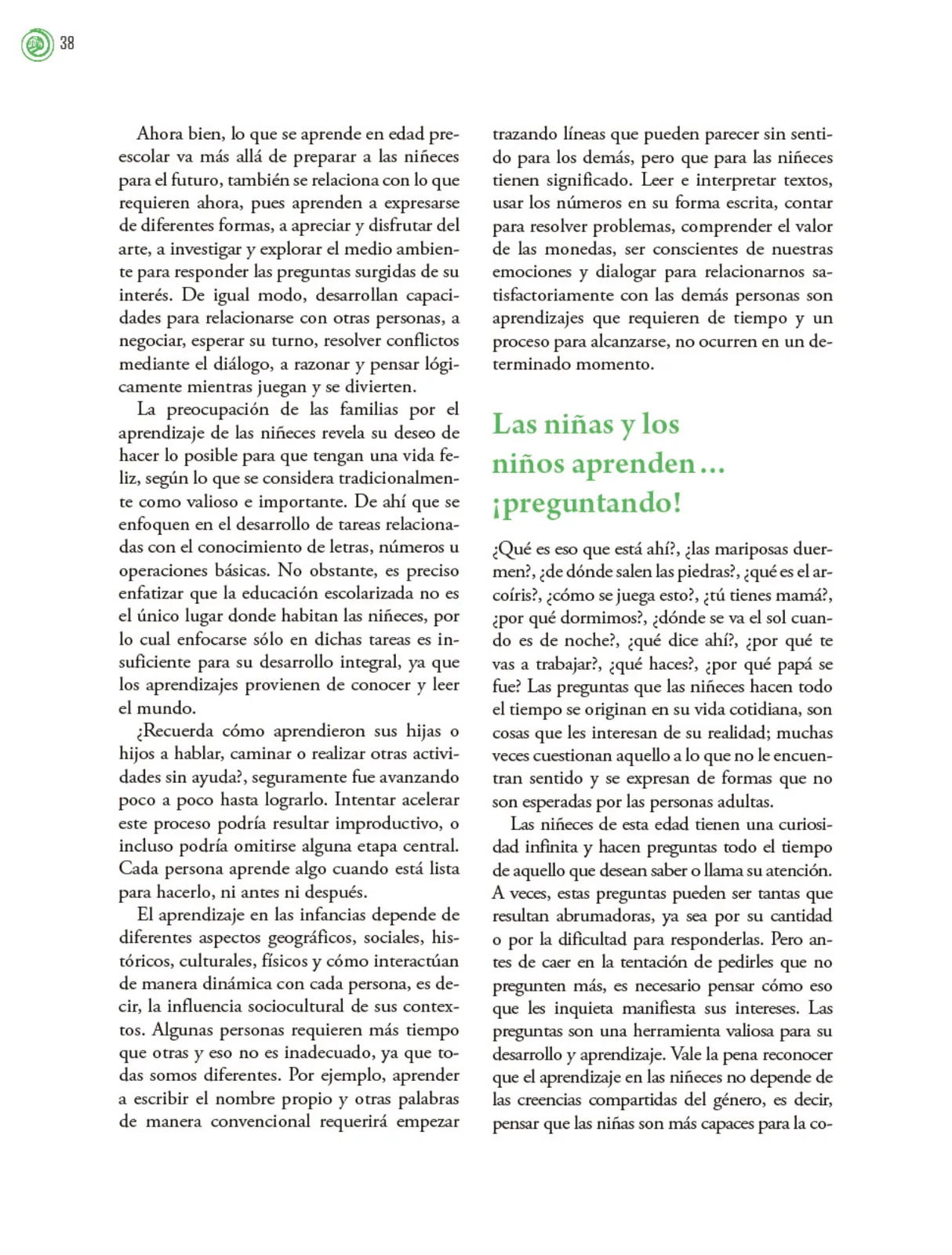 Página 39 de Crianza para la libertad. Libro para las familias. Fase 2 Libro de Educación Preescolar Grado 1°, 2°, 3° Ciclo Escolar 2025 - 2026