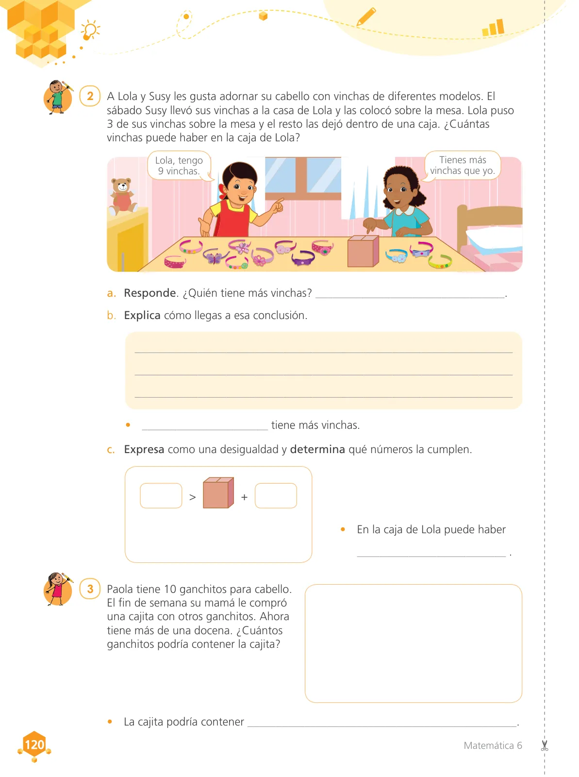 Miniatura página 122 de Matemática 6 : cuaderno de trabajo para sexto grado de Educación Primaria 2019 · 2019