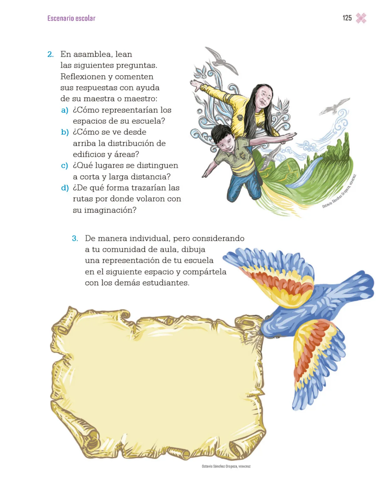 Página 128 de Proyectos Escolares.   Libro de Educación Primaria Grado 4°  Ciclo Escolar 2025 - 2026