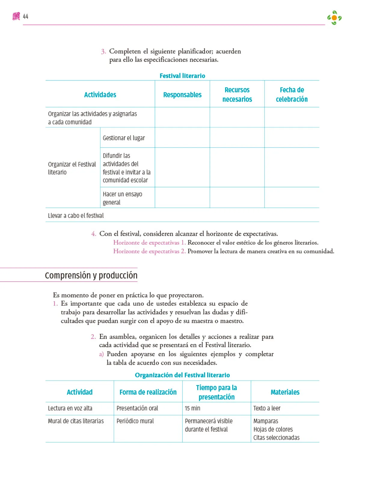Página 45 de Colección Ximhai. Nuestro libro de proyectos.   Libro de Educación Secundaria Grado 1°  Ciclo Escolar 2025 - 2026