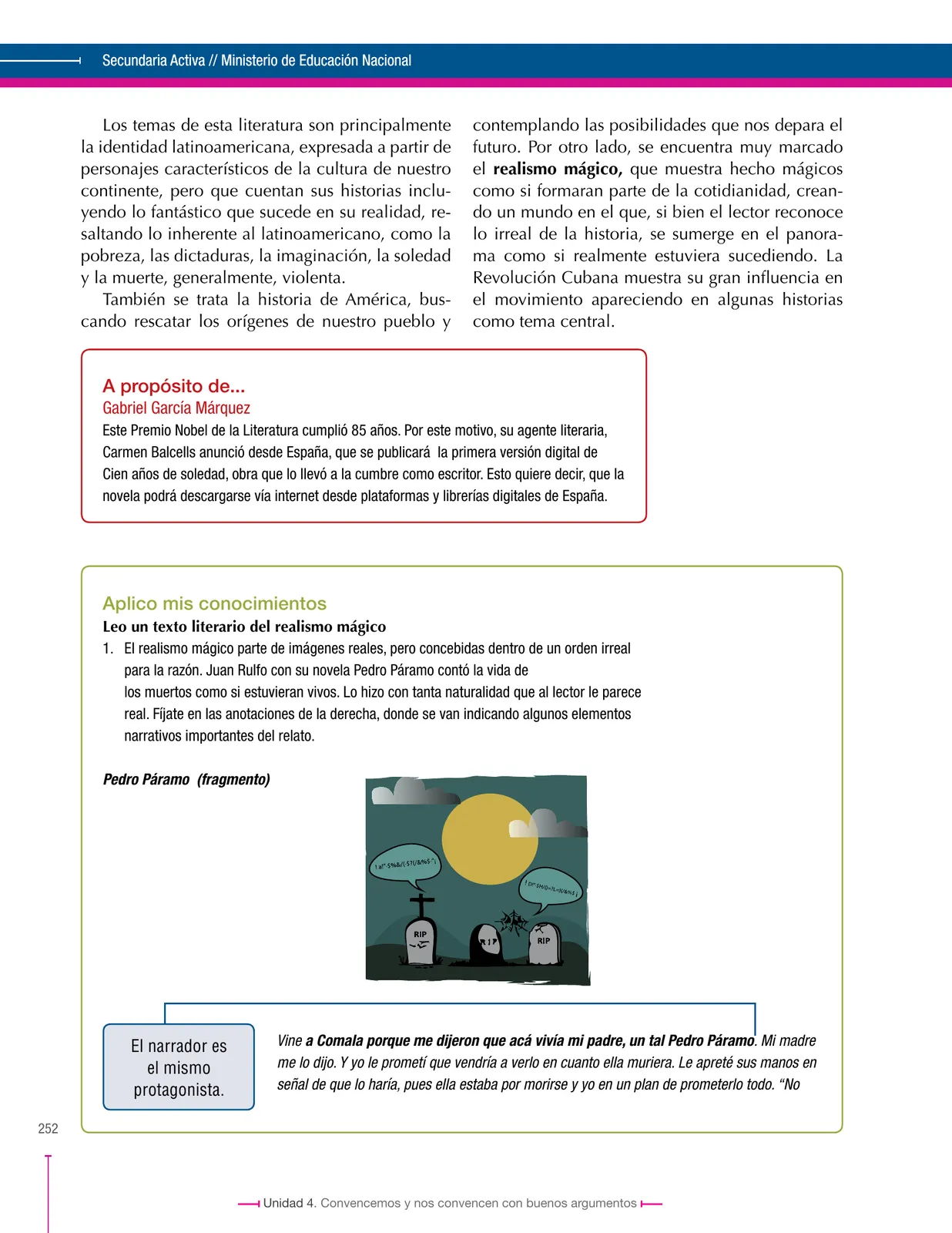 Miniatura página 252 de Lenguaje 9° · Secundaria Activa