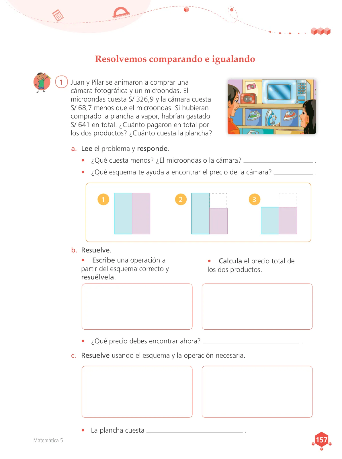 Miniatura página 158 de Matemática 5 : cuaderno de trabajo para quinto grado de Educación Primaria 2018 · 2018
