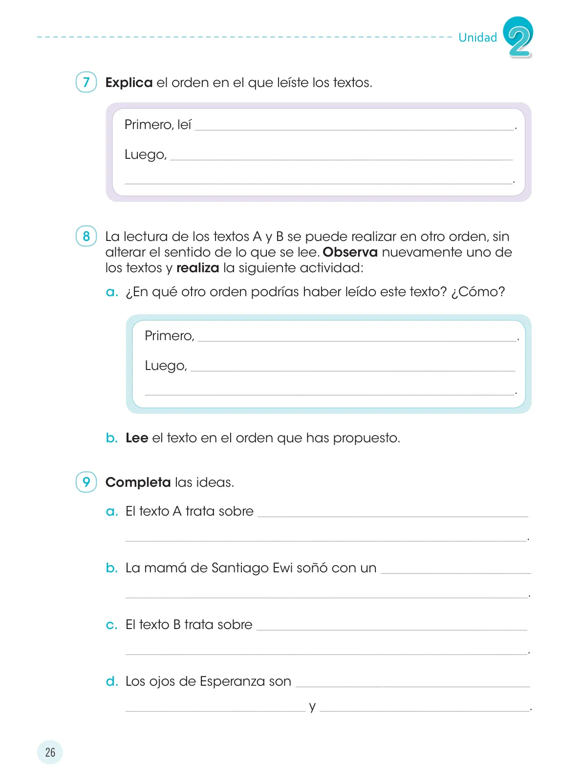 Página 28 de Comunicación 4 : cuaderno de trabajo para cuarto grado de Educación Primaria 2019 · 2019