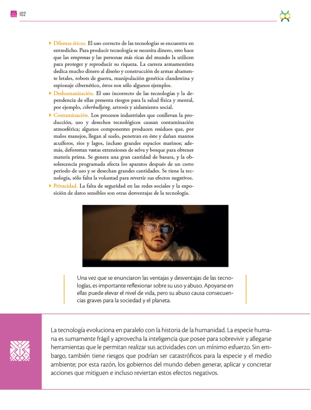 Página 103 de Colección Ximhai. De lo humano y lo comunitario. Libro de Educación Secundaria Grado 1° Ciclo Escolar 2025 - 2026