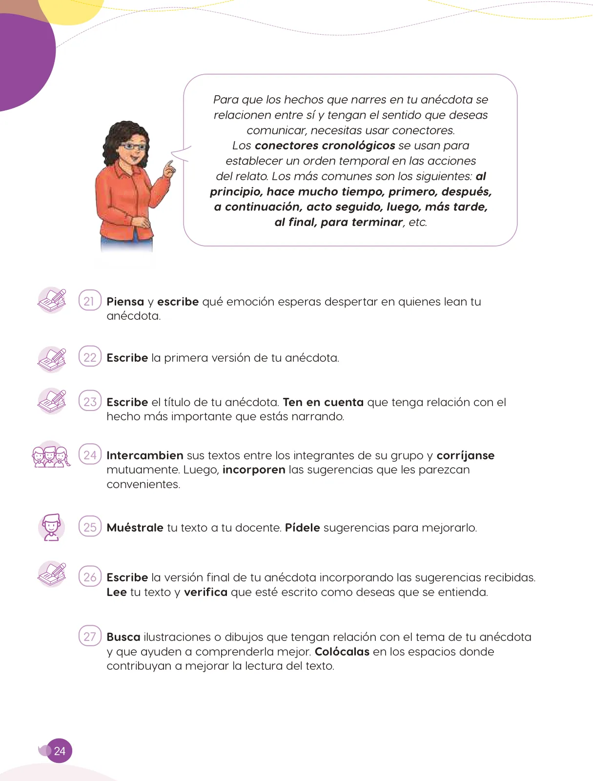 Miniatura página 26 de Cuadernillo de Comunicación 6. Sexto grado de Primaria · 2024