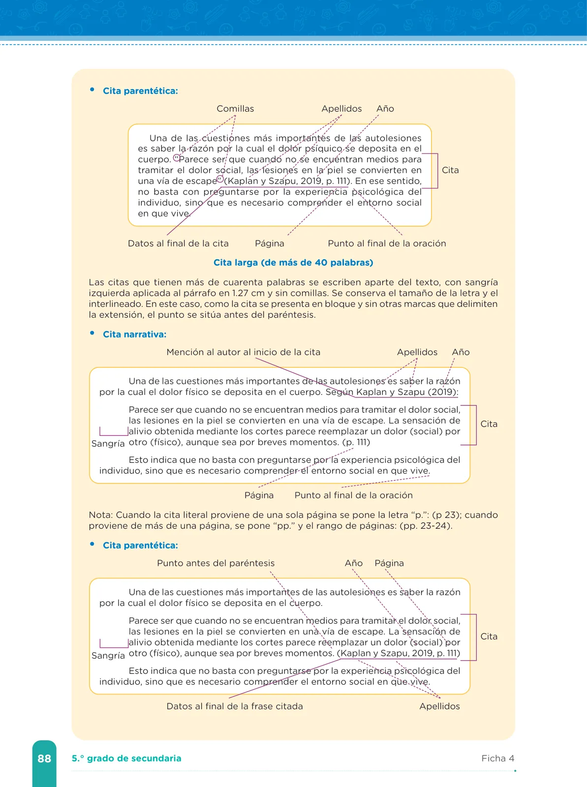 Miniatura página 90 de Fichas de aprendizaje de Comunicación 5 · 2024