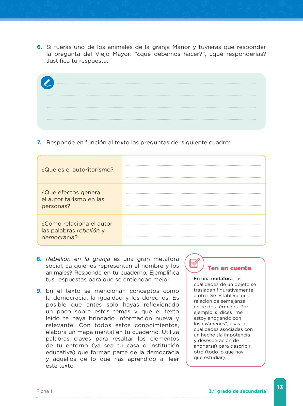 Miniatura página 15 de Fichas de aprendizaje de Comunicación 3 · 2024