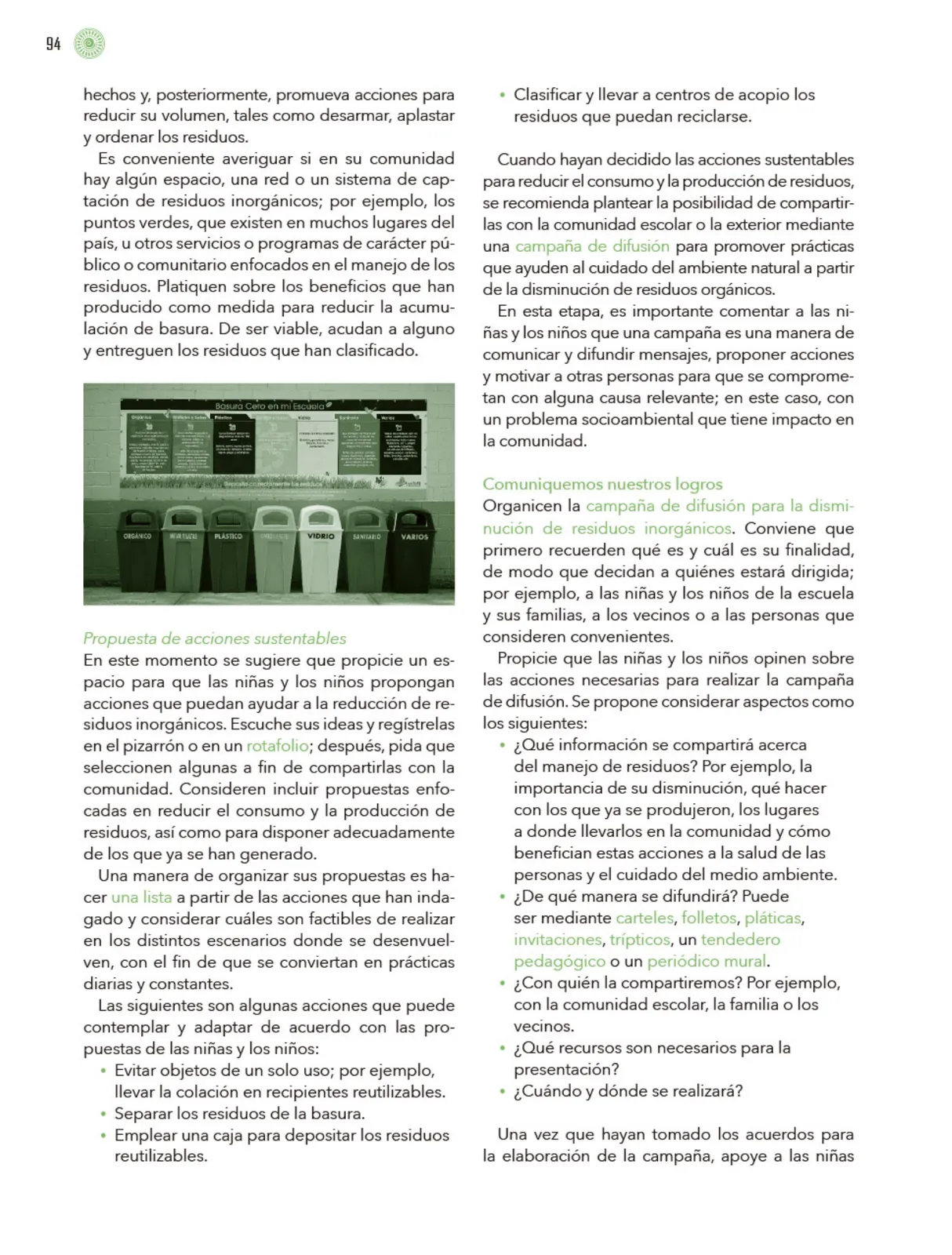 Miniatura página 95 de Modalidades de trabajo para la acción transformadora y el codiseño  Libro de Educación Preescolar Grado 1°, 2°, 3°  Ciclo Escolar 2025 - 2026