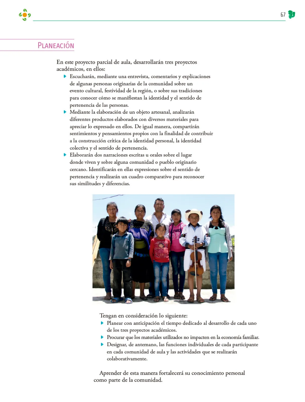 Miniatura página 68 de Colección Ximhai. Nuestro libro de Proyectos. Tomo I.   Libro de Educación Telesecundaria Grado 1°  Ciclo Escolar 2025 - 2026