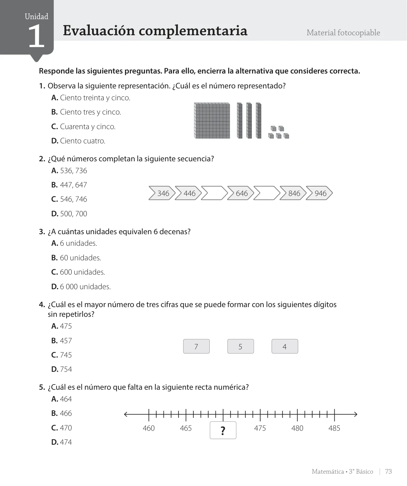 Página 75 de Matemática – Tercero Básico | Texto del Estudiante MINEDUC – Descargar PDF · 2024