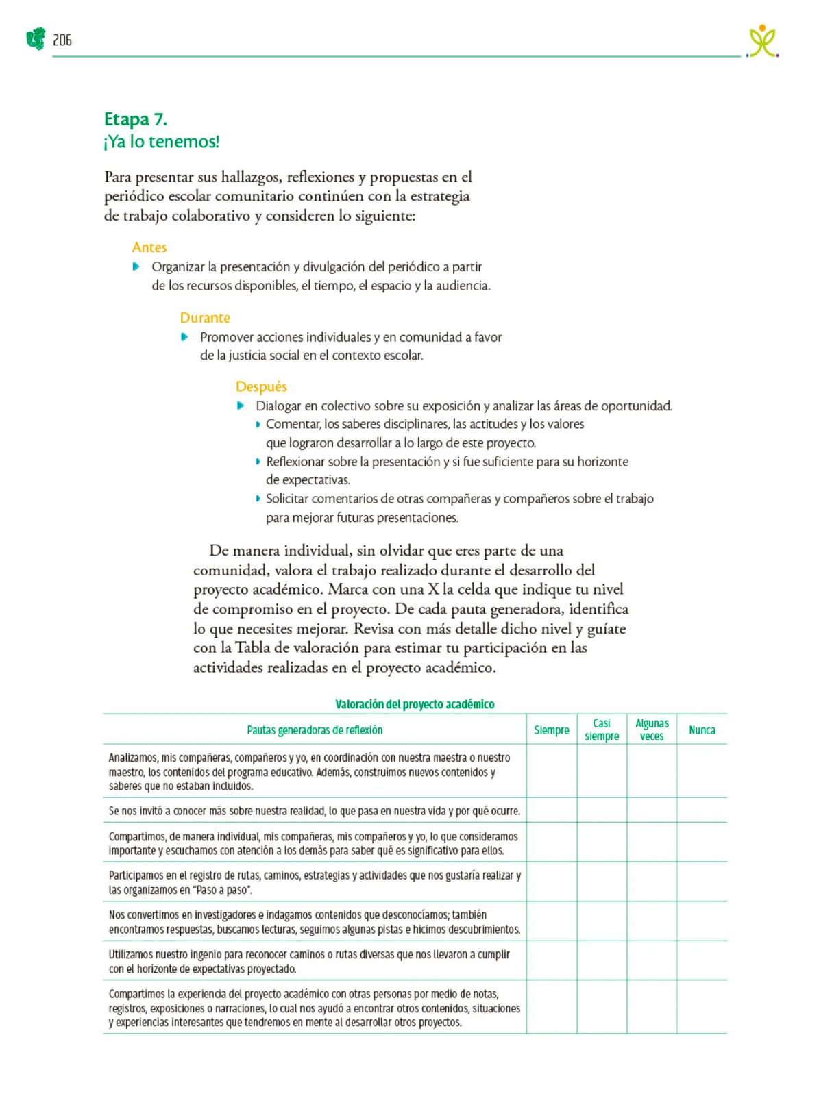 Miniatura página 207 de Colección Sk´asolil. Nuestro libro de Proyectos.  Tomo II.  Libro de Educación Telesecundaria Grado 2°  Ciclo Escolar 2025 - 2026