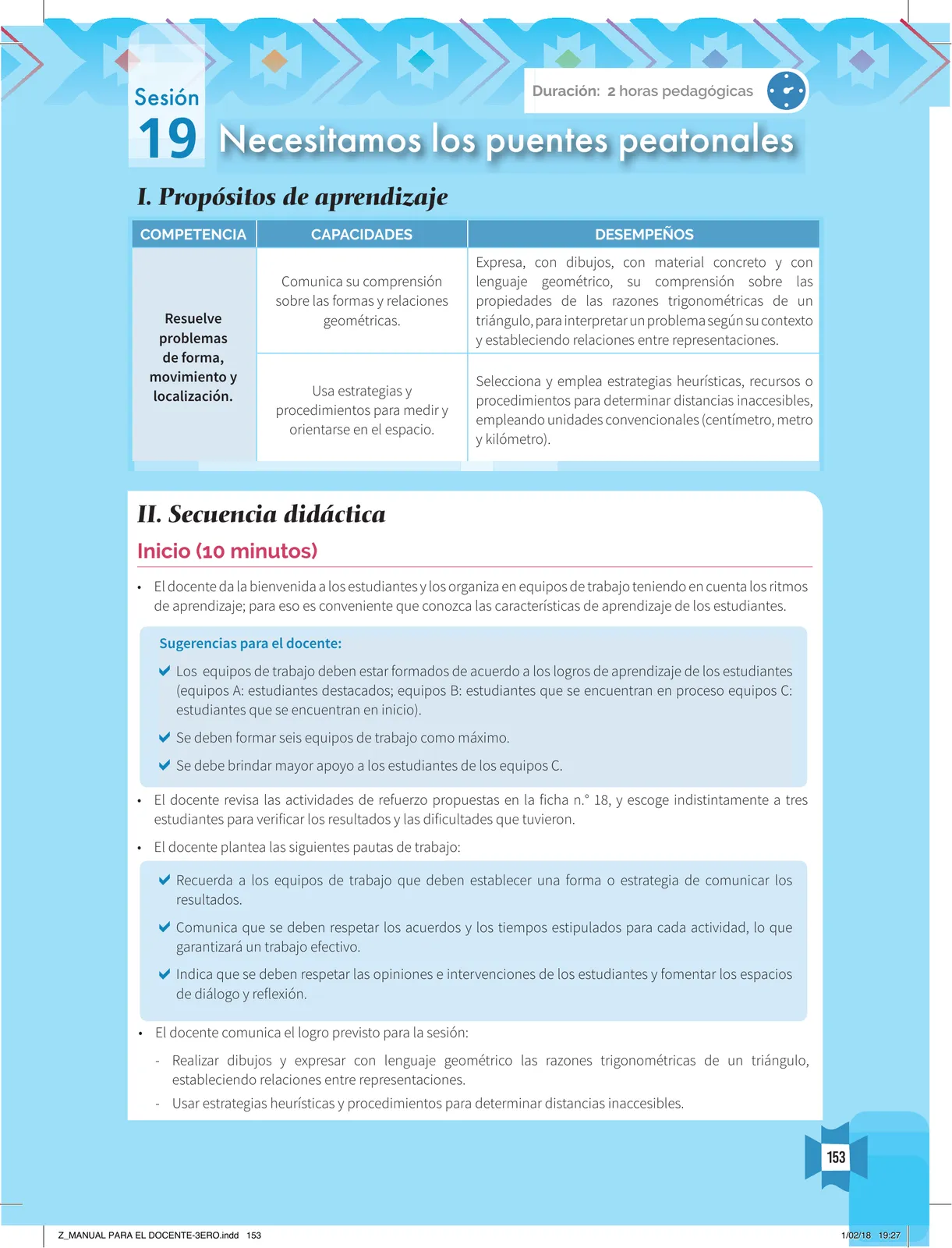 Miniatura página 155 de Resolvamos problemas 3 : manual para el docente 2018 · 2018