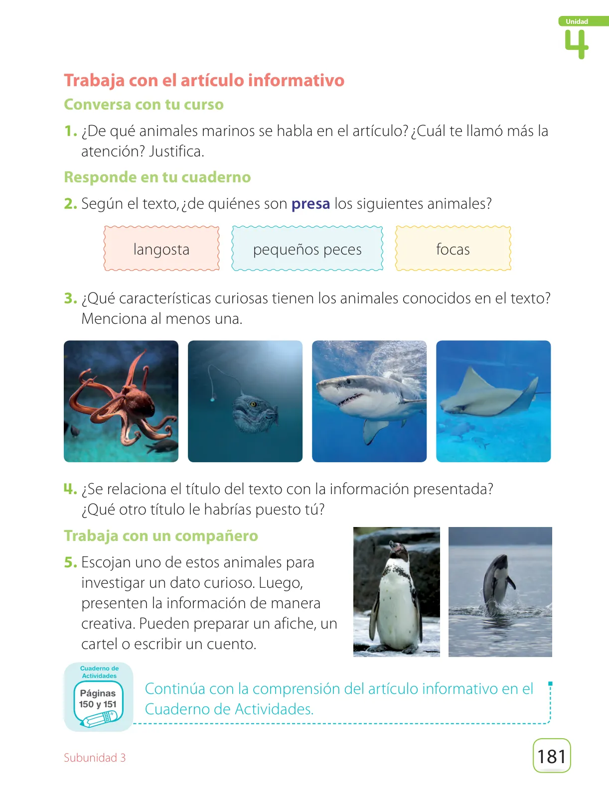 Página 183 de Lenguaje y Comunicación – Segundo Básico – Texto del Estudiante MINEDUC – Descargar PDF · 2024