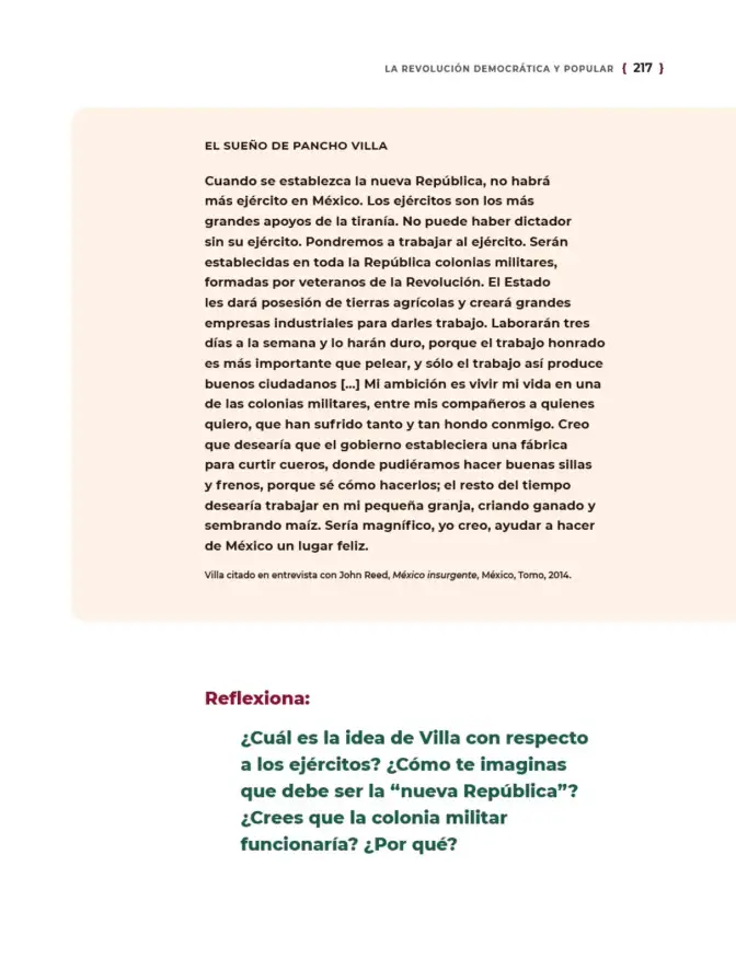 Página 218 de Historia del pueblo mexicano. Libro de Educación Secundaria Grado 1° Ciclo Escolar 2025 - 2026