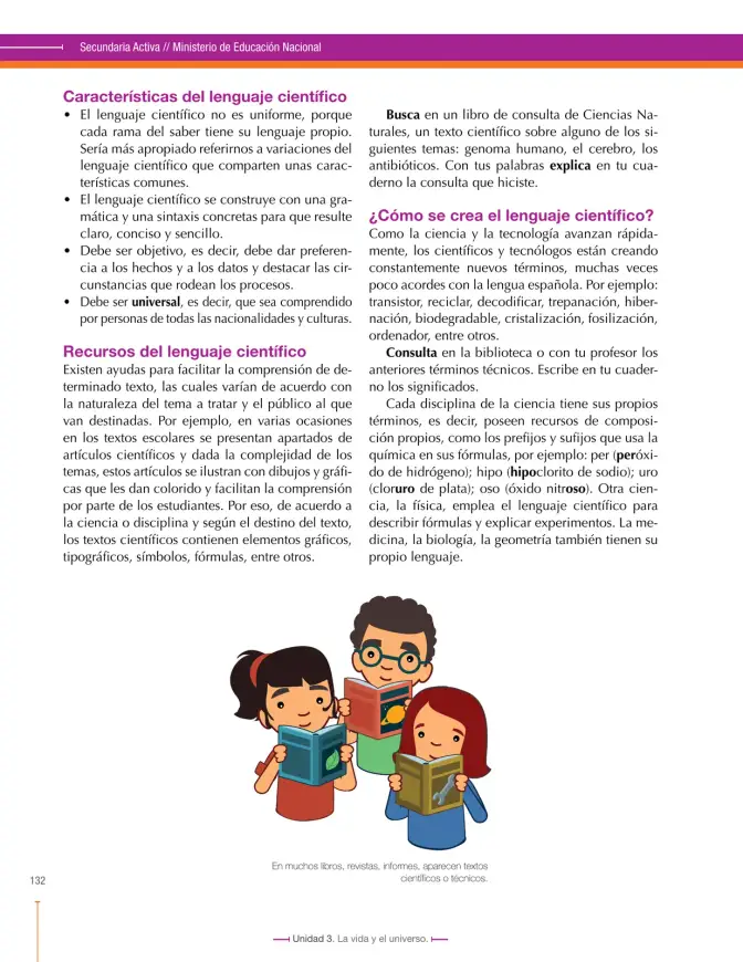 Página 132 de Ciencias Naturales 7° · Secundaria Activa
