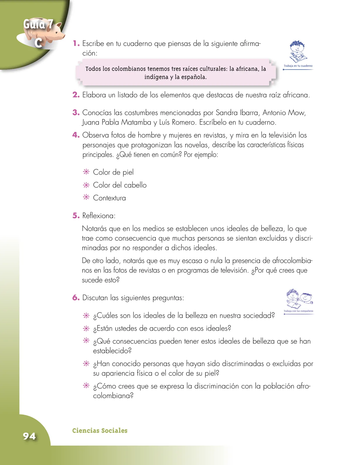 Página 94 de Ciencias Sociales 5° · Cartilla 01