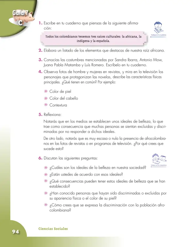 Página 94 de Ciencias Sociales 5° · Cartilla 01