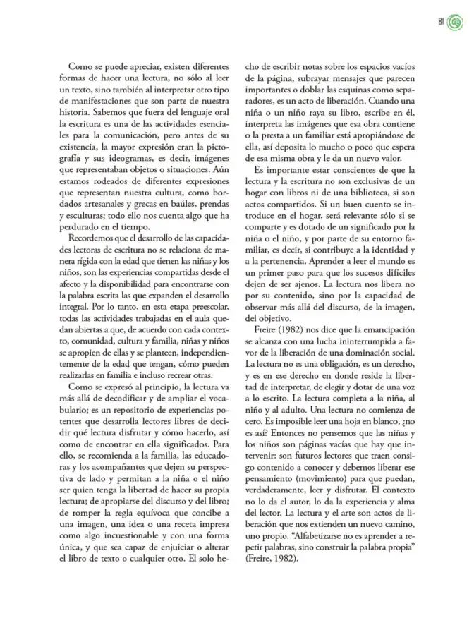 Página 82 de Crianza para la libertad. Libro para las familias. Fase 2 Libro de Educación Preescolar Grado 1°, 2°, 3° Ciclo Escolar 2025 - 2026