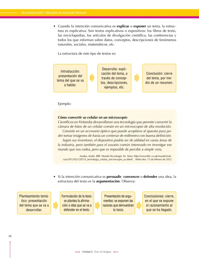 Página 88 de Lenguaje 6° · Secundaria Activa