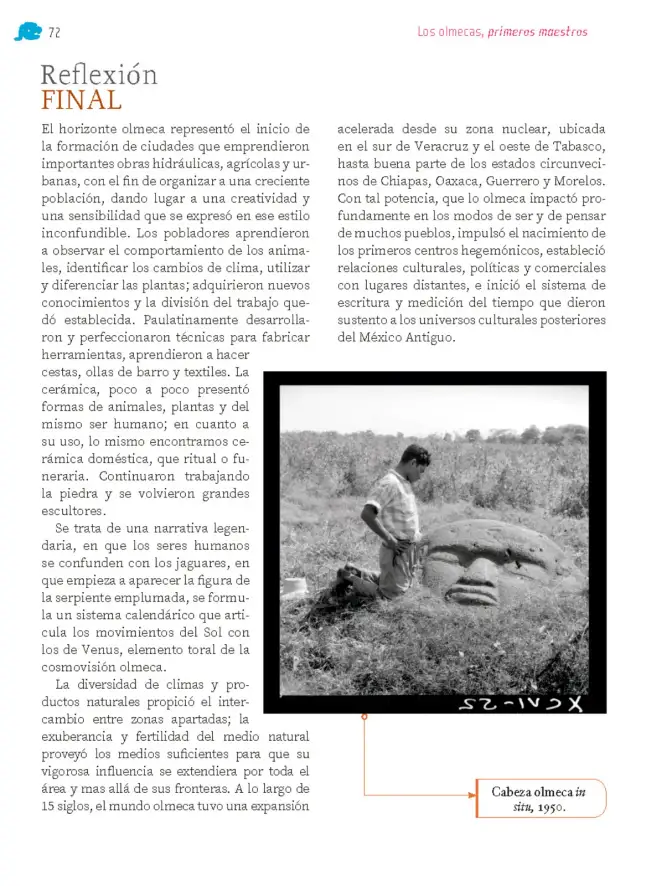 Página 73 de Nuestros saberes: México, grandeza y diversidad. Libro de Educación Primaria Grado 4° Ciclo Escolar 2025 - 2026