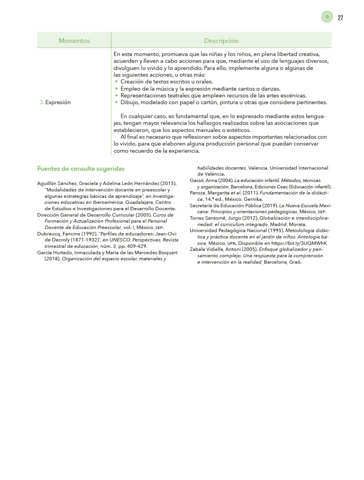 Página 28 de Modalidades de trabajo para la acción transformadora y el codiseño Libro de Educación Preescolar Grado 1°, 2°, 3° Ciclo Escolar 2025 - 2026