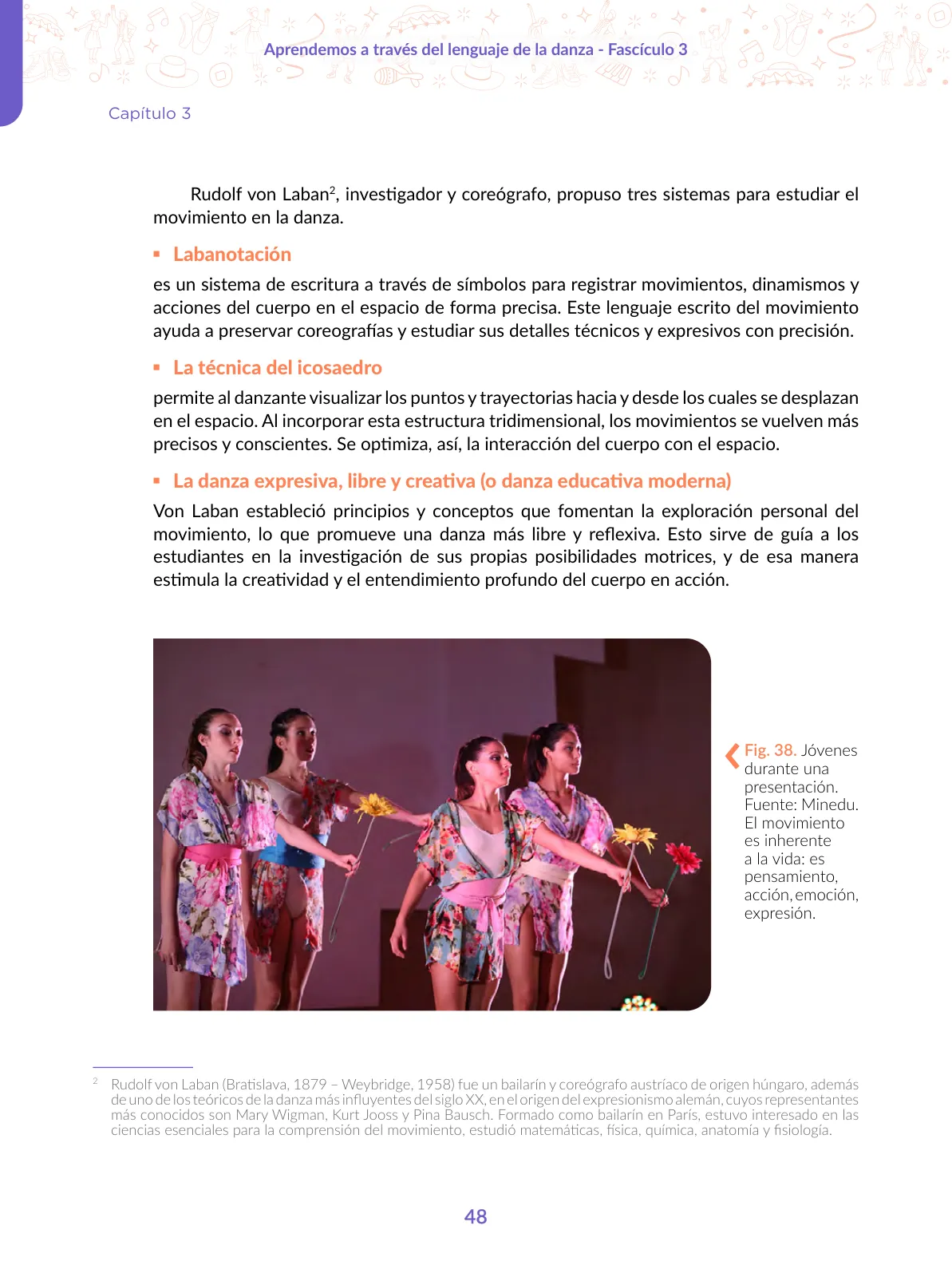 Miniatura página 48 de Aprendemos a través del lenguaje de la danza Fascículo 3 para estudiantes de Educación Secundaria · 2024
