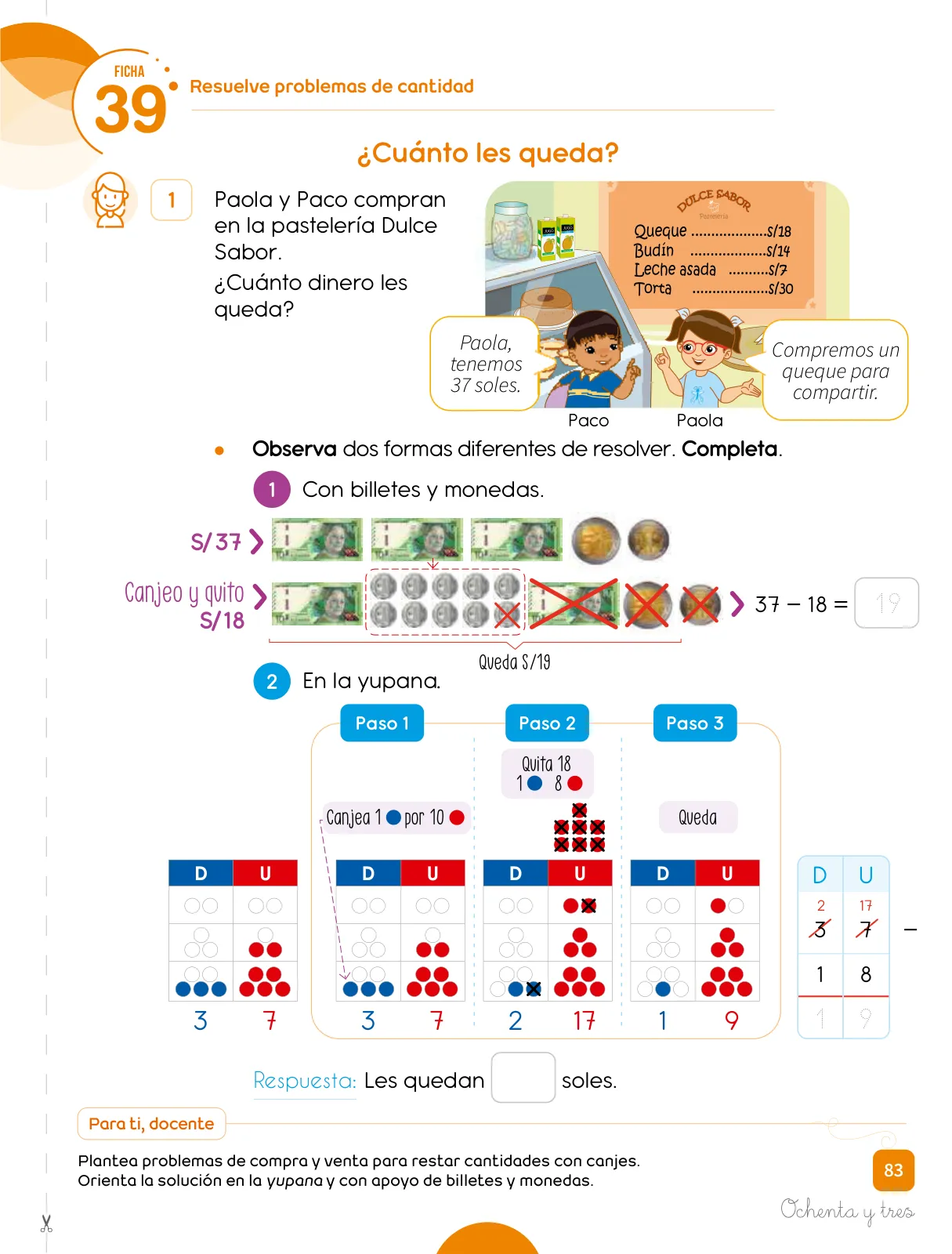 Miniatura página 85 de Cuadernillo de Matemática 2. Segundo grado de Primaria · 2024