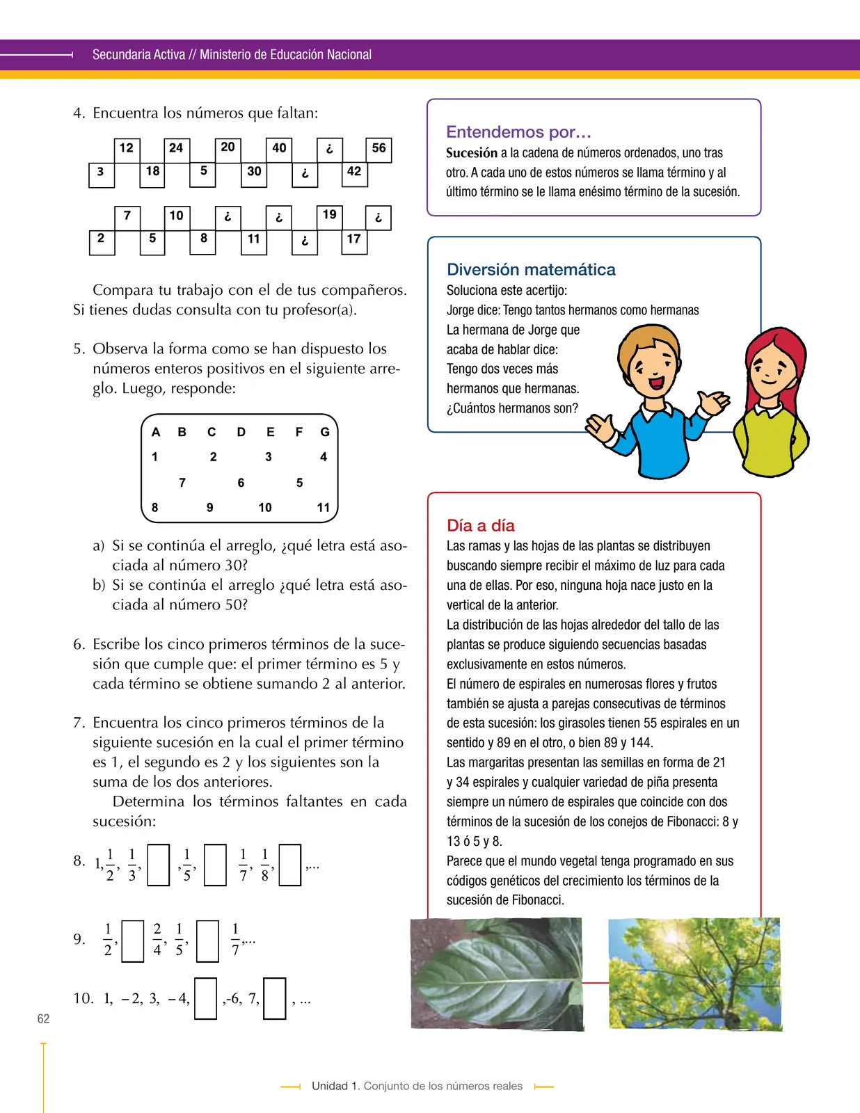 Página 62 de Matematica 9° · Secundaria Activa