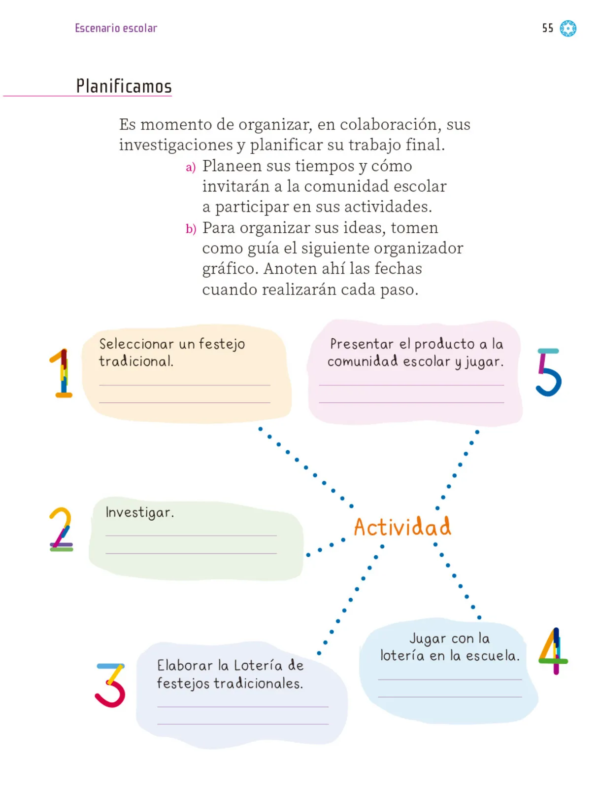 Miniatura página 56 de Proyectos Escolares.   Libro de Educación Primaria Grado 1°  Ciclo Escolar 2025 - 2026