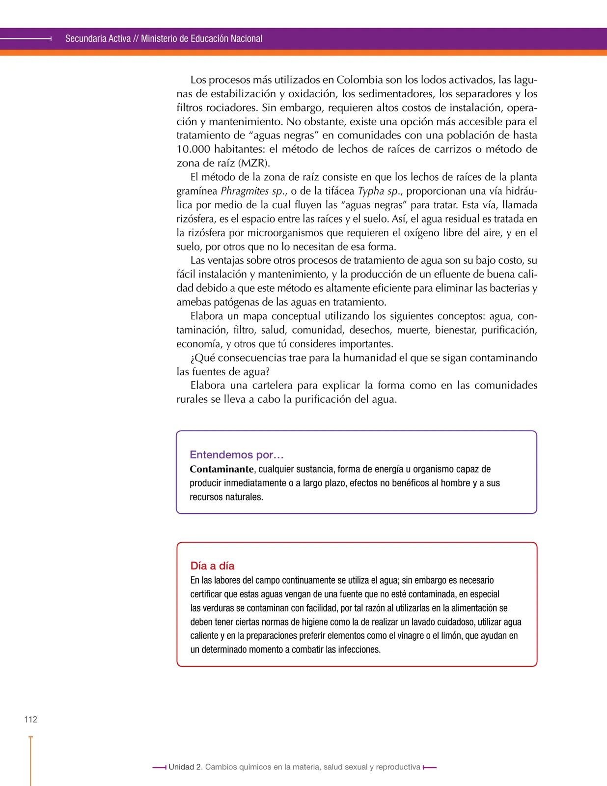 Miniatura página 112 de Ciencias Naturales 8° · Secundaria Activa