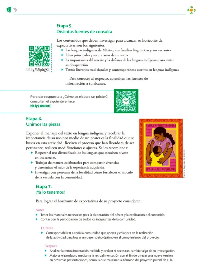 Página 71 de Colección Ximhai. Nuestro libro de Proyectos. Tomo II. Libro de Educación Telesecundaria Grado 1° Ciclo Escolar 2025 - 2026