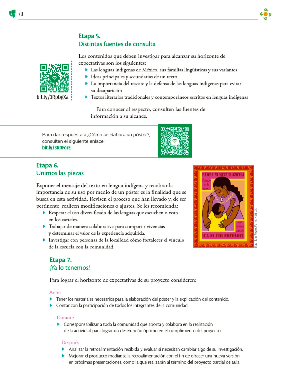 Miniatura página 71 de Colección Ximhai. Nuestro libro de Proyectos.  Tomo II.   Libro de Educación Telesecundaria Grado 1°  Ciclo Escolar 2025 - 2026