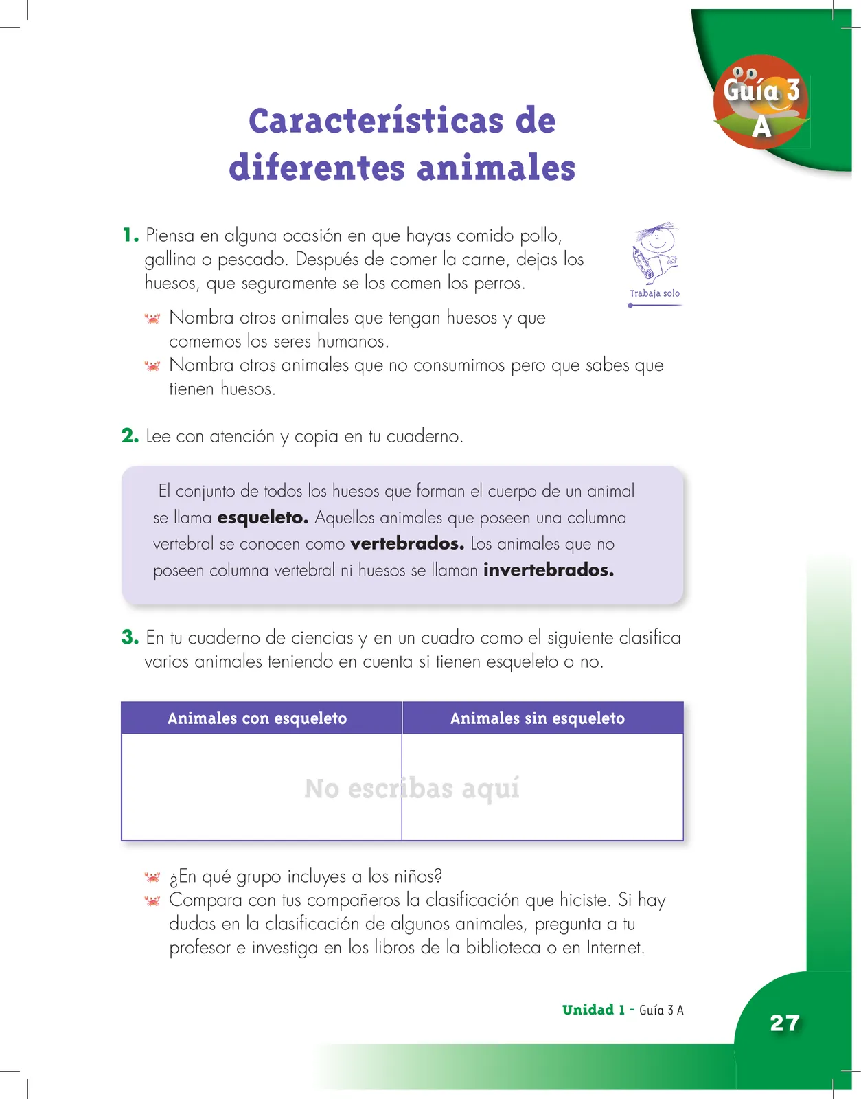 Página 27 de Ciencias Naturales 3° · Cartilla 01