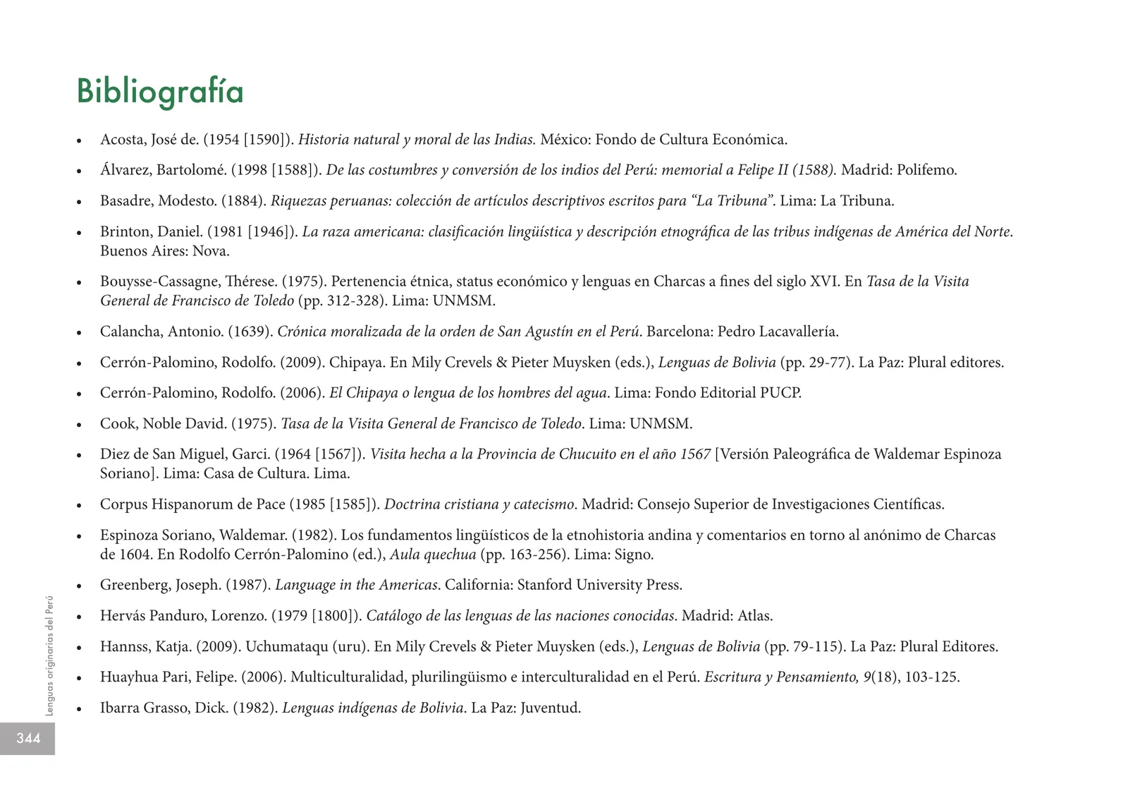 Miniatura página 346 de Lenguas originarias del Perú · 2018