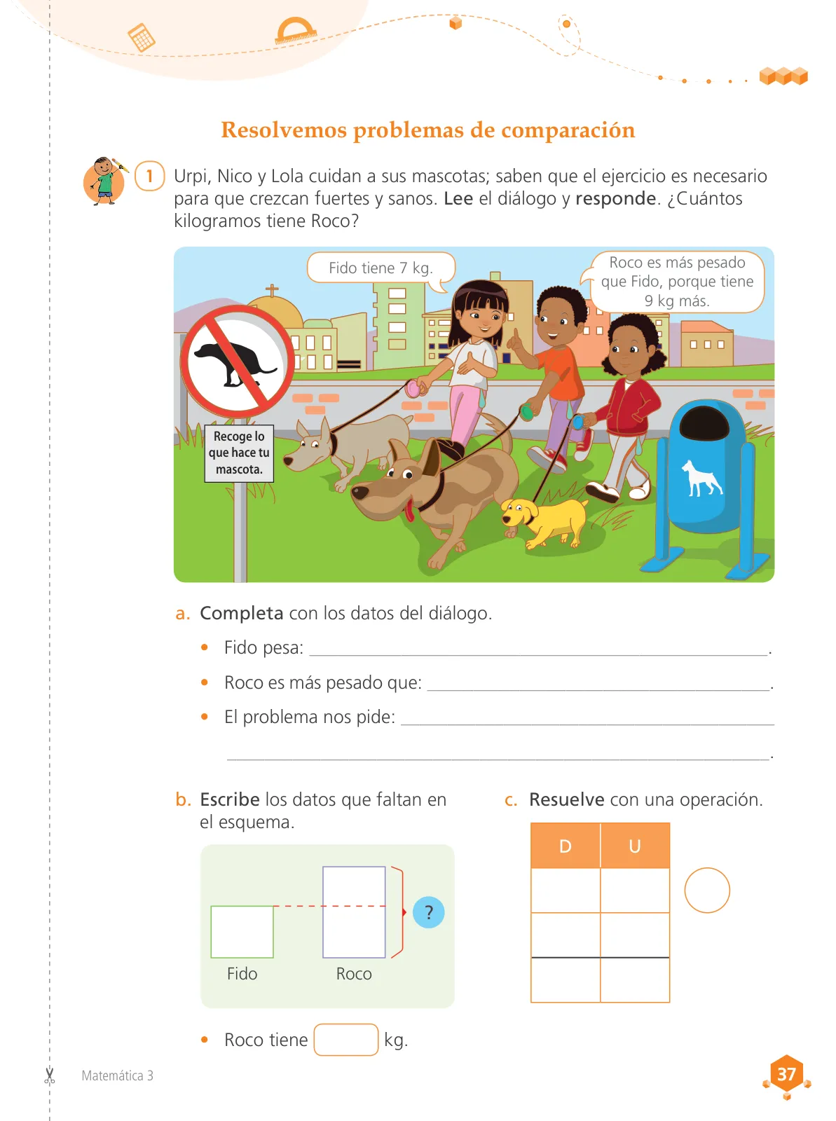 Miniatura página 39 de Matemática 3 : cuaderno de trabajo para tercer grado de Educación Primaria 2019 · 2019